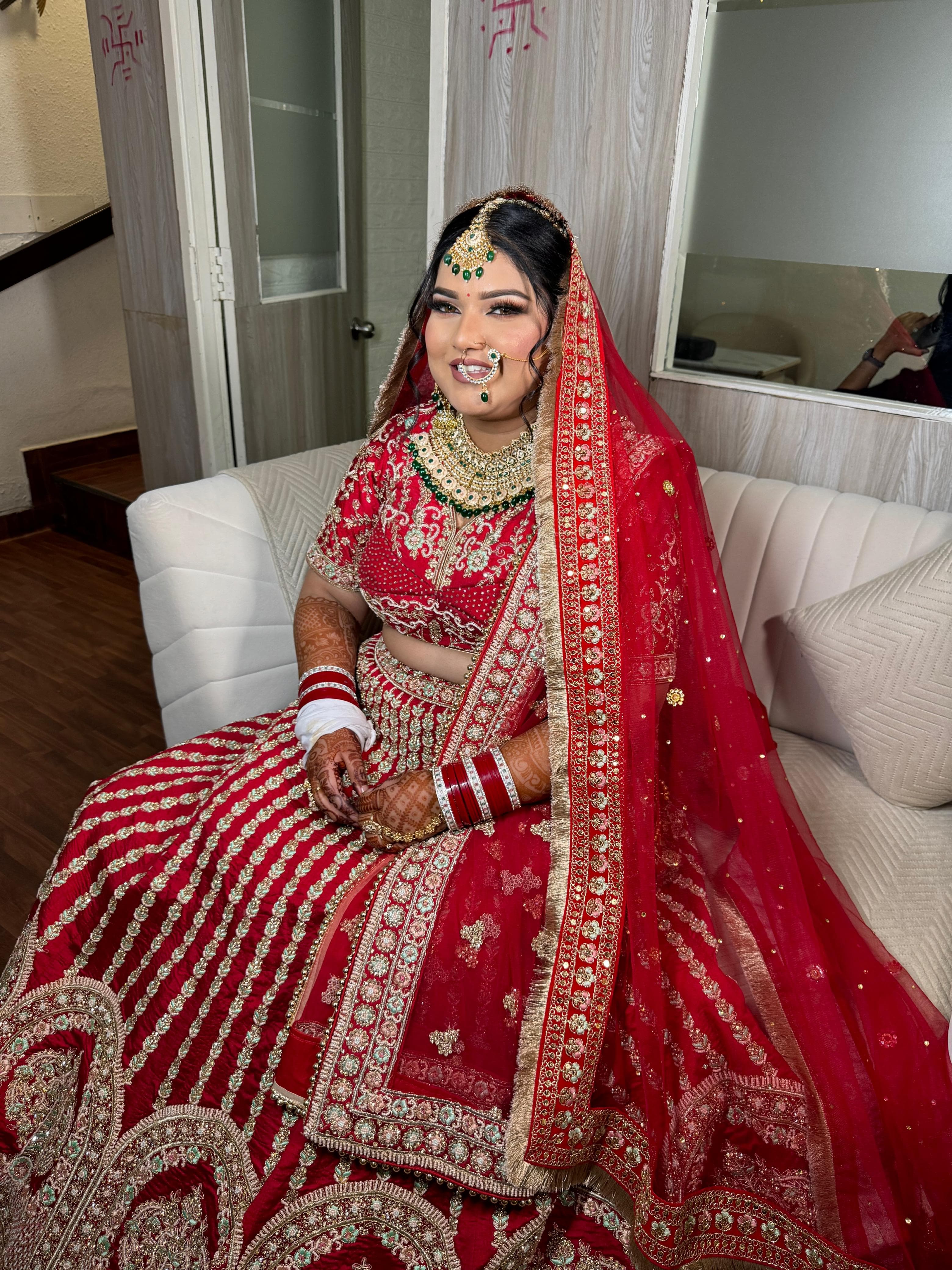 Bridal makeup by Madhu Gupta at MG Makeovers, Gurugram