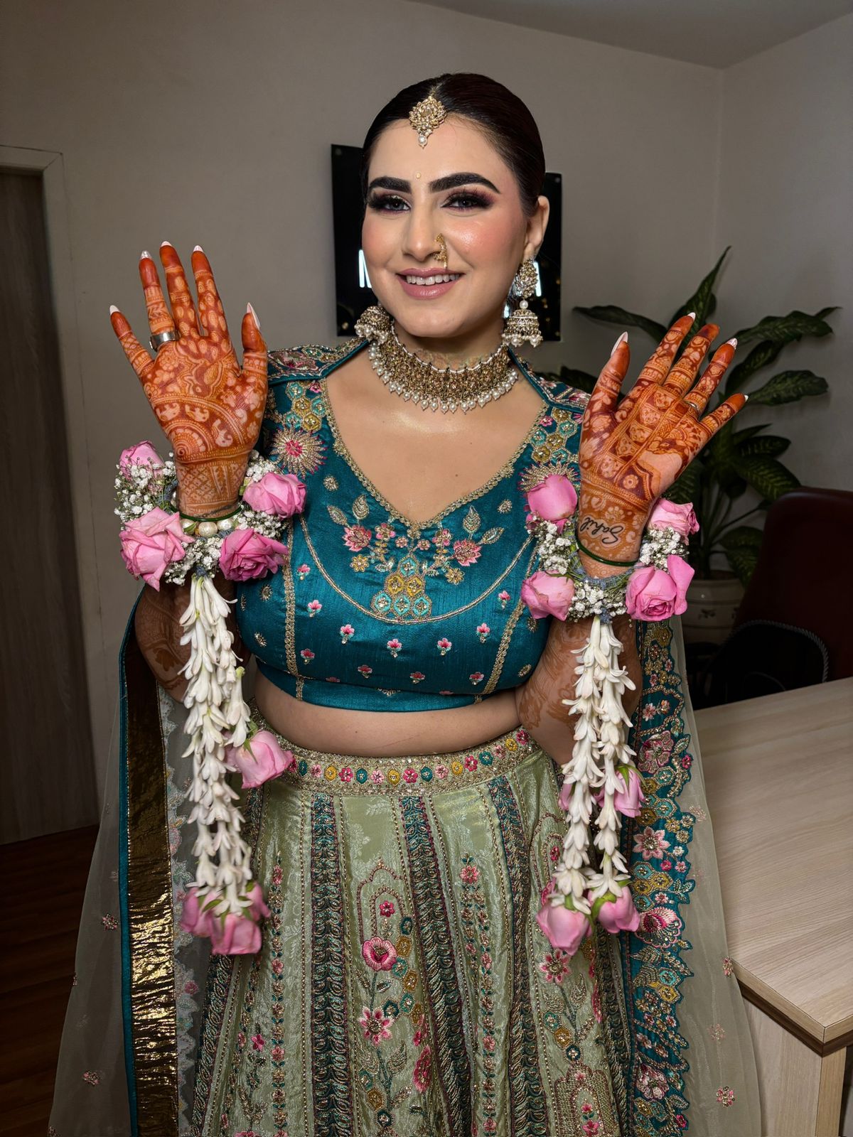 Roka and engagement makeup by MG Makeovers, Gurugram. Look 3
