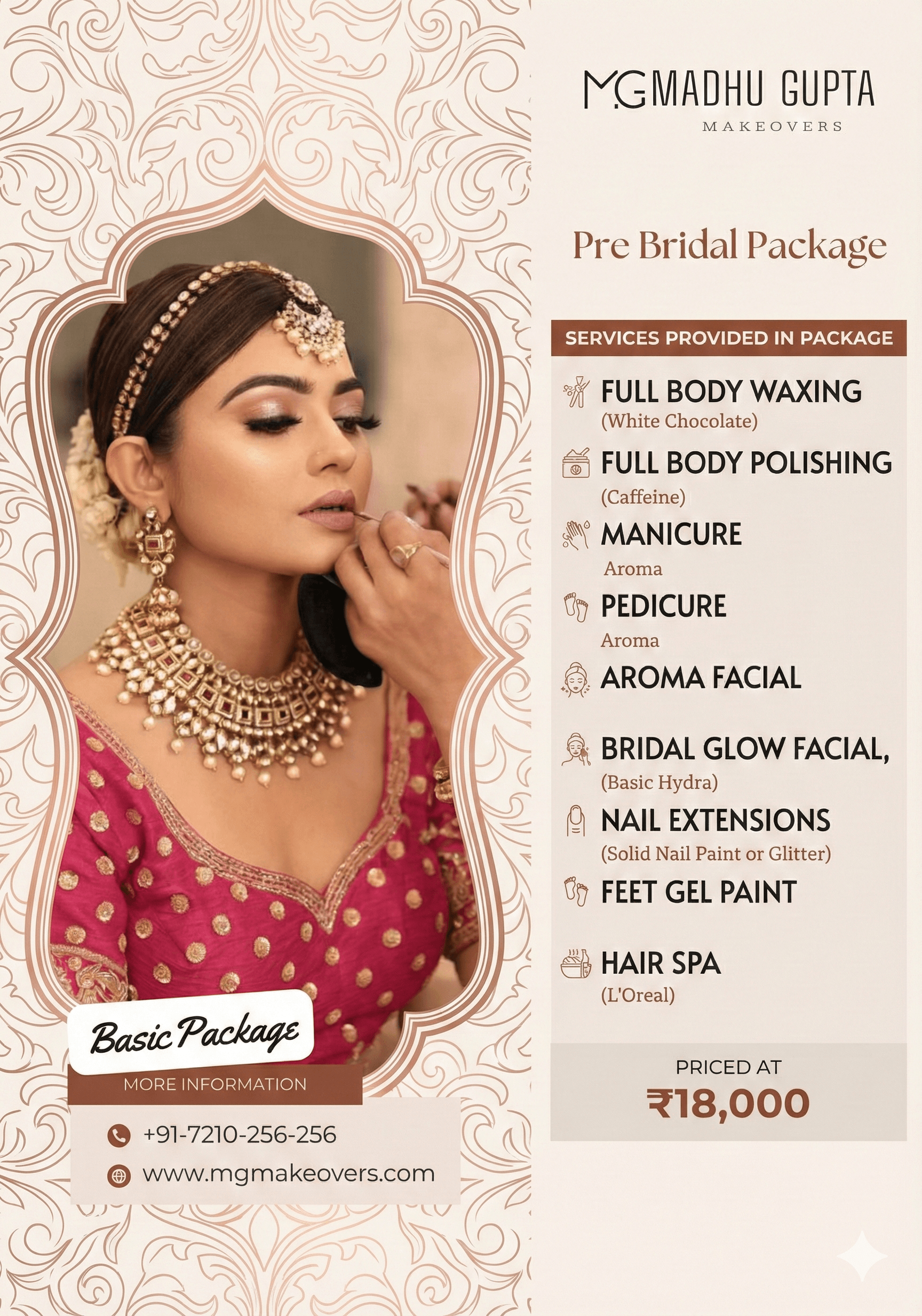 Basic Package, ₹17,999, 3 Sessions, 2–4 Weeks