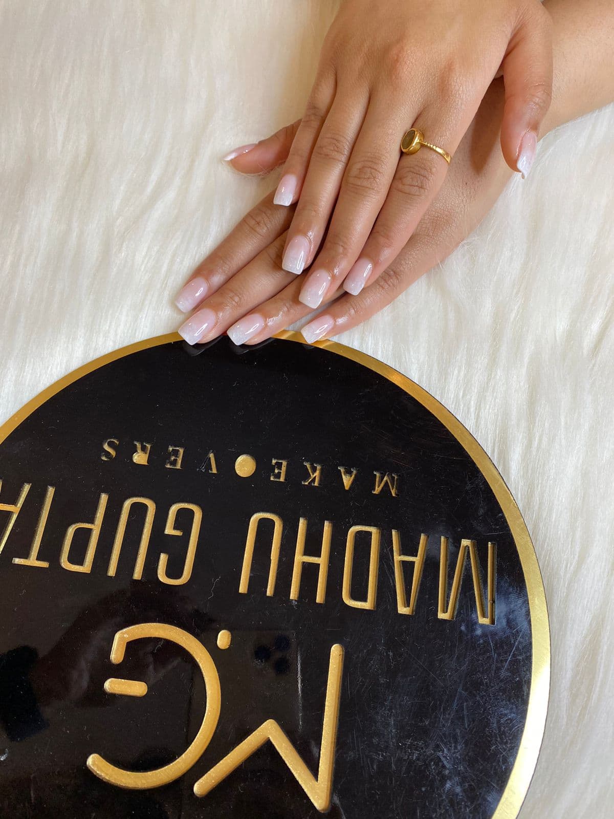 Natural Nude Pink Square Nails 2