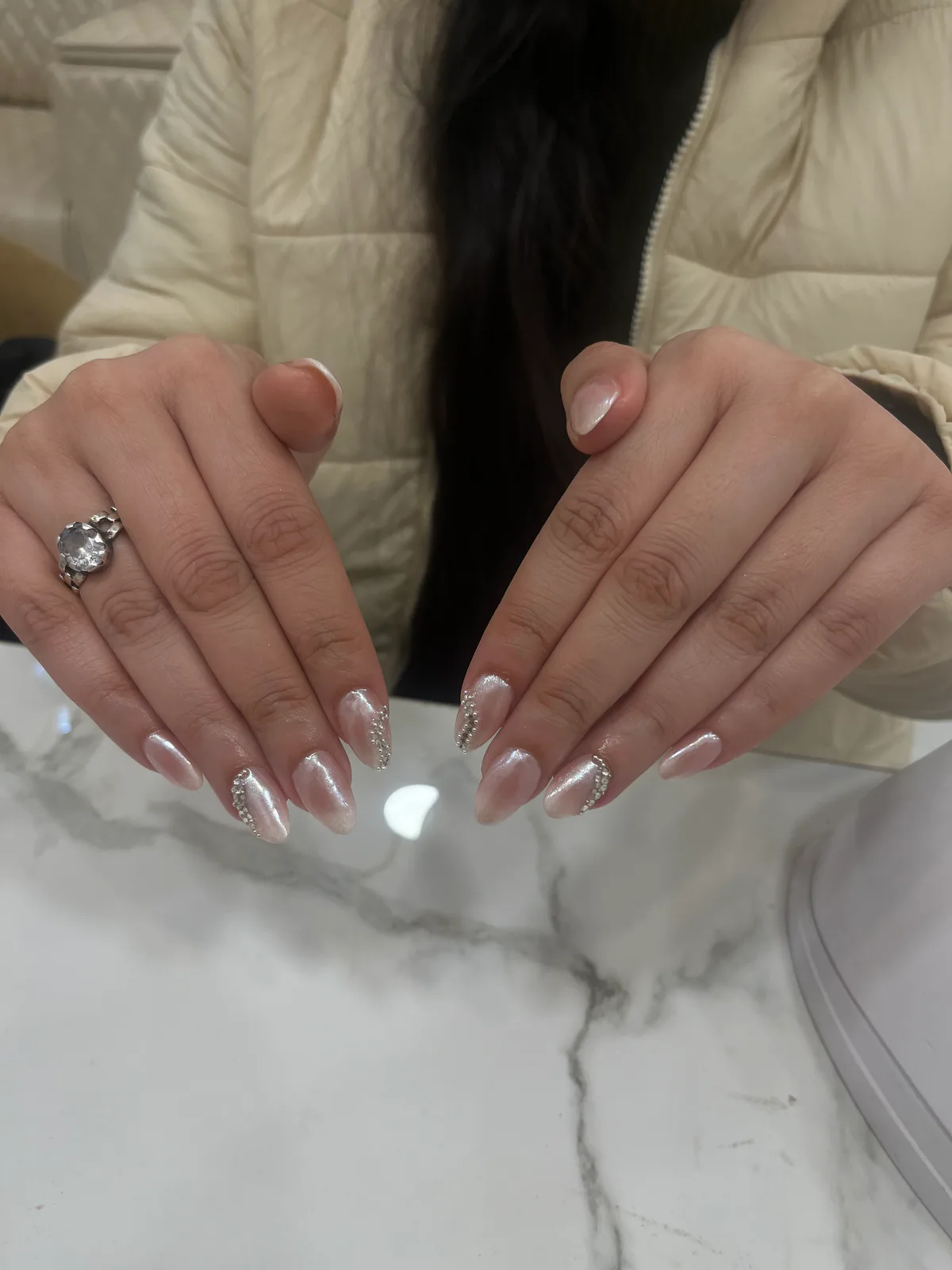 Milky White Glossy Nails Milky White Glossy Nails nail art design