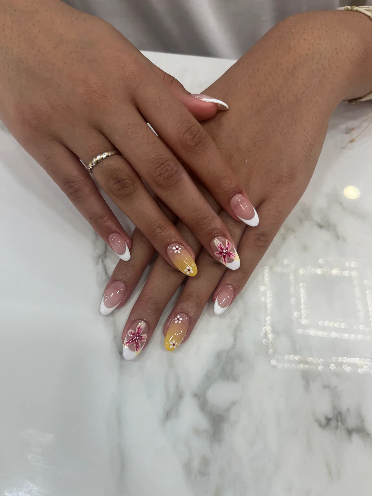 Multicolor Floral Nails Multicolor Floral Nails nail art design