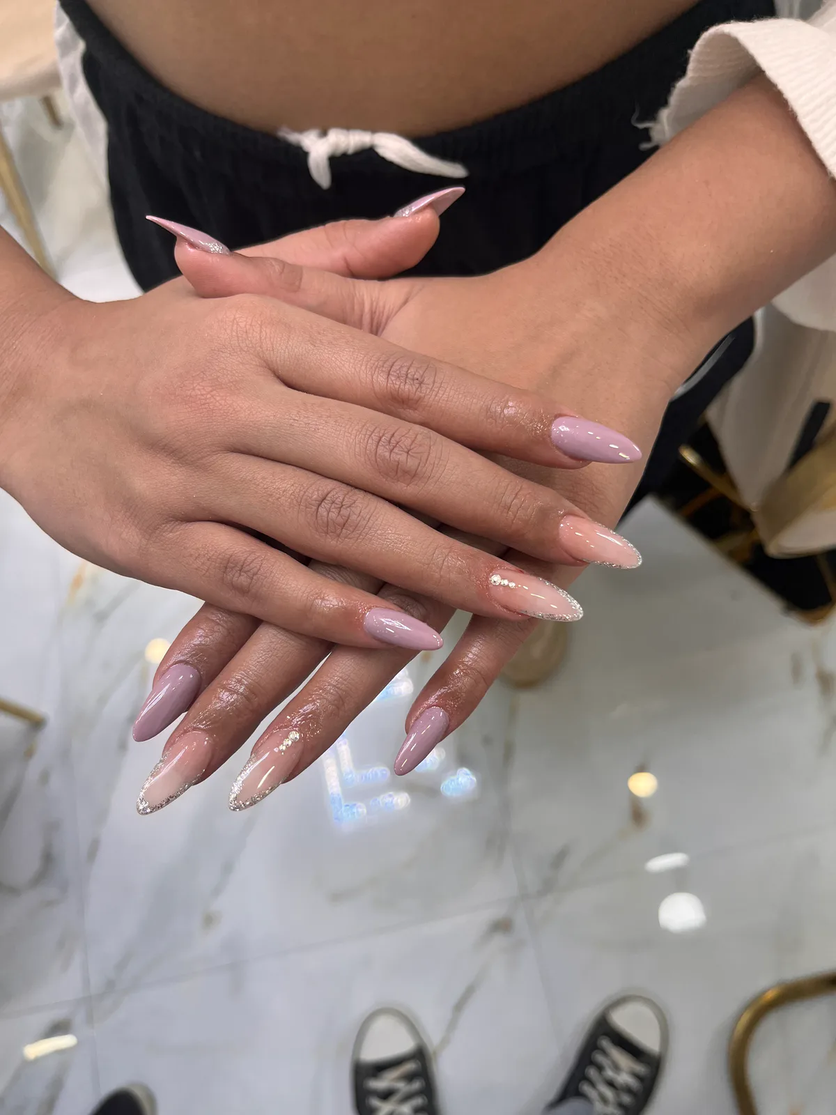 Pink Glossy Almond Nails Pink Glossy Almond Nails nail art design