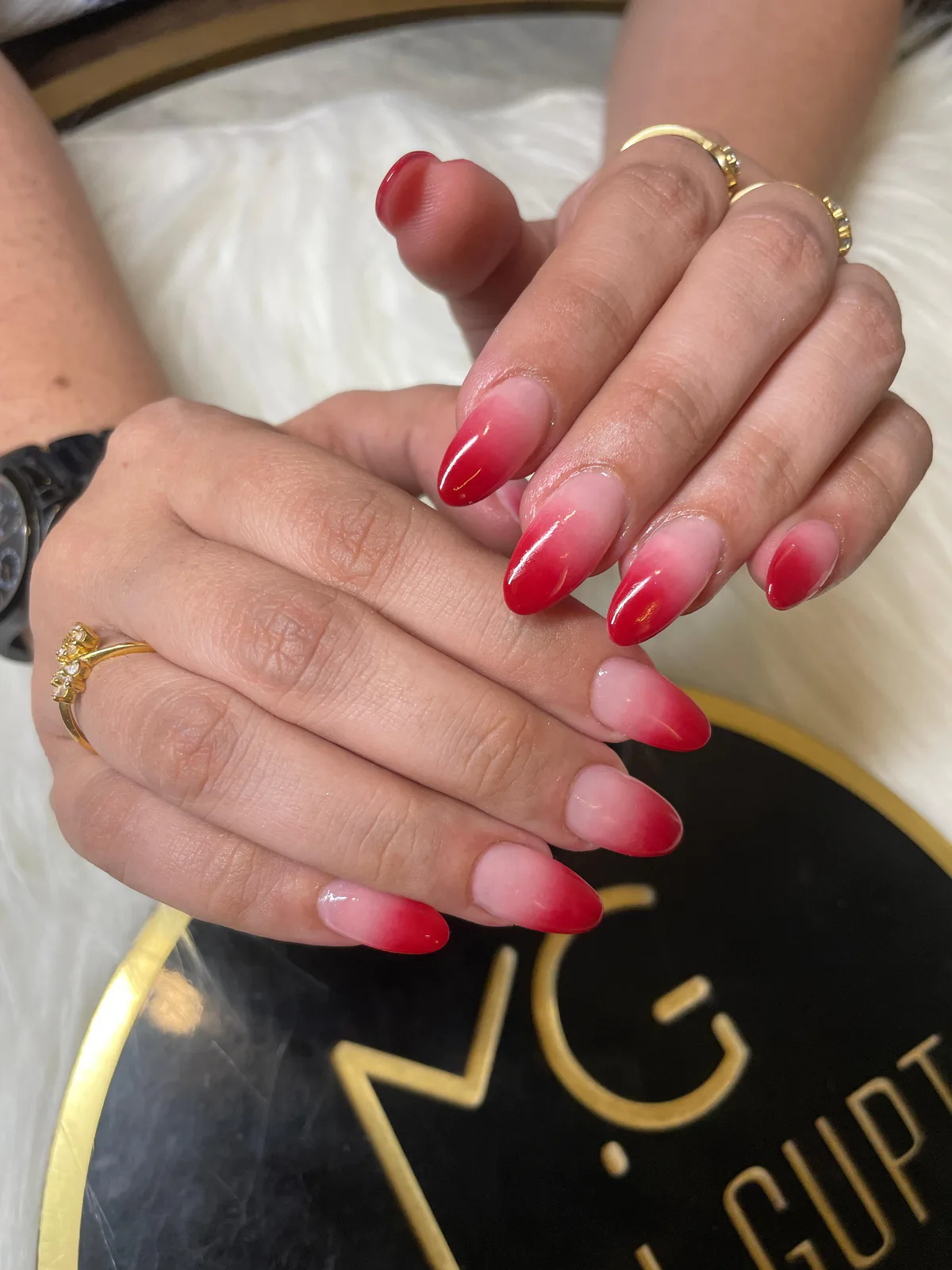 Red Glossy Almond Nails Red Glossy Almond Nails nail art design
