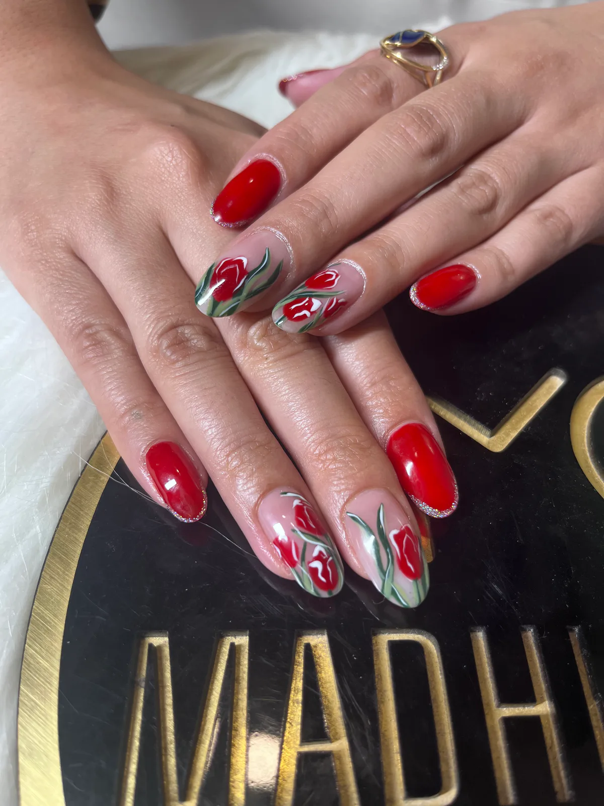 Red Rose Nail Art Red Rose Nail Art nail art design