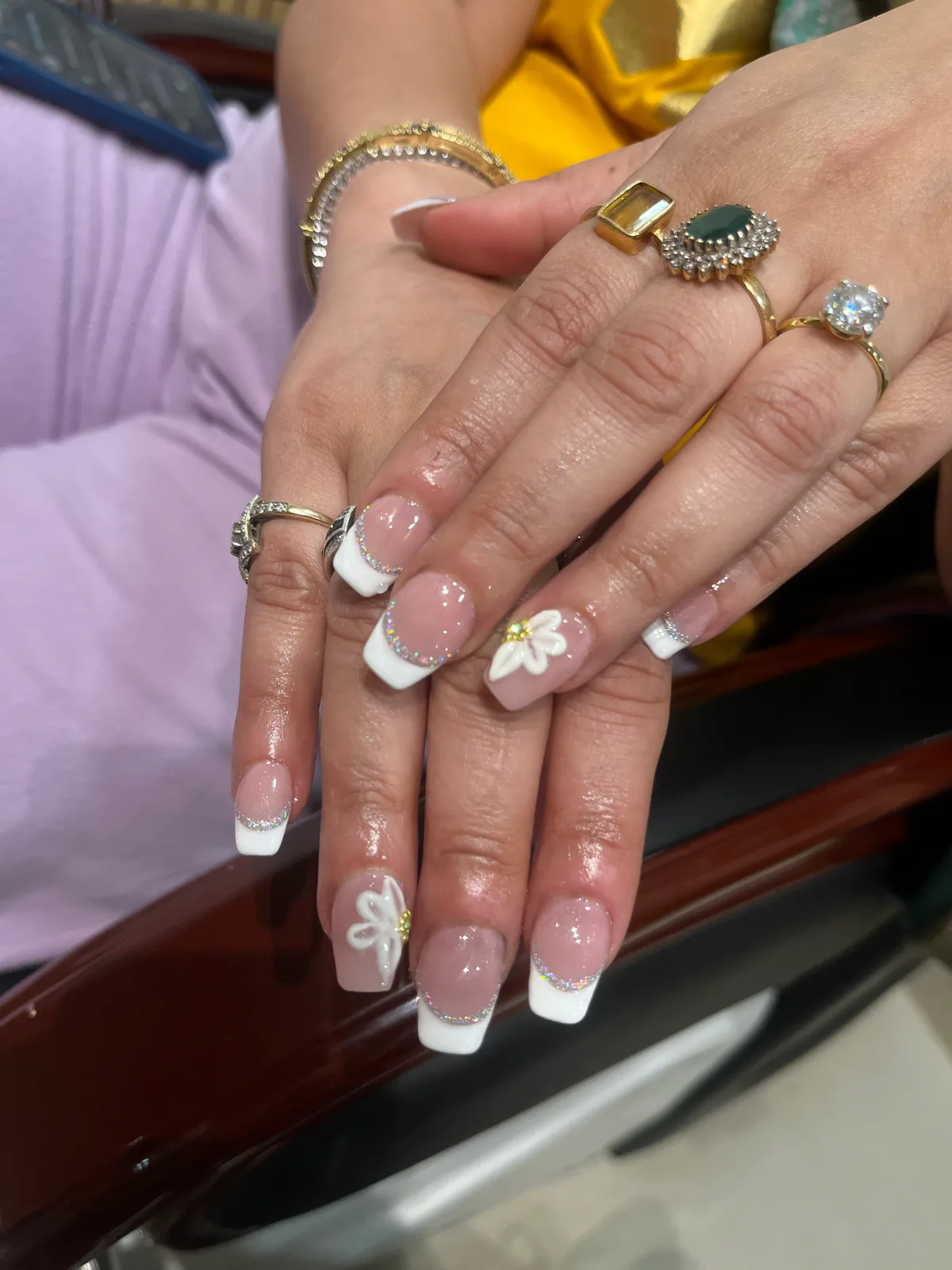 White 3d Floral Nails White 3d Floral Nails nail art design