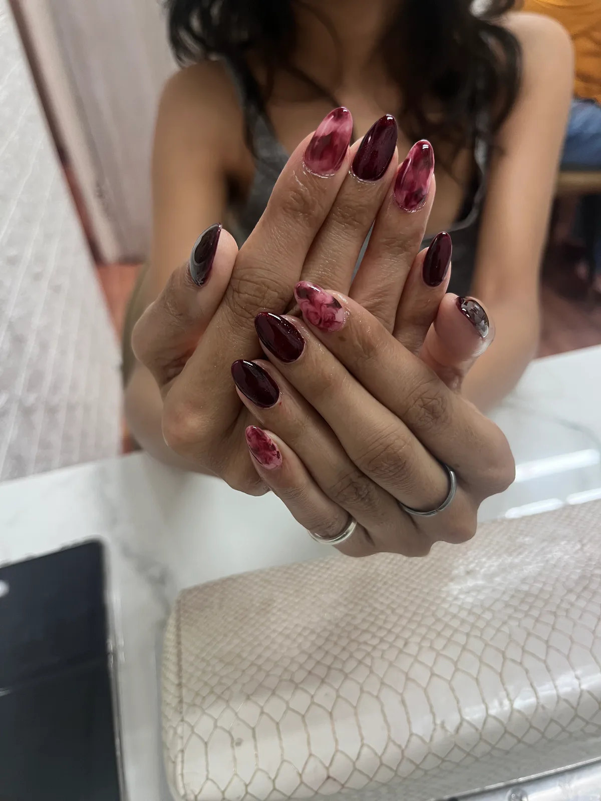 Wine Velvet Nails Wine Velvet Nails nail art design