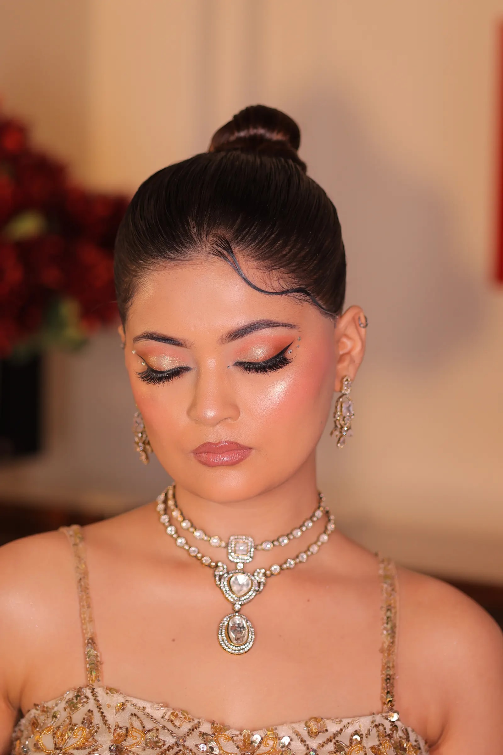 Cocktail bridal makeup by MG Makeovers in Gurugram